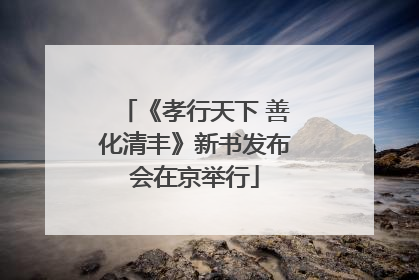 《孝行天下 善化清丰》新书发布会在京举行