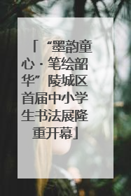 “墨韵童心・笔绘韶华”陵城区首届中小学生书法展隆重开幕