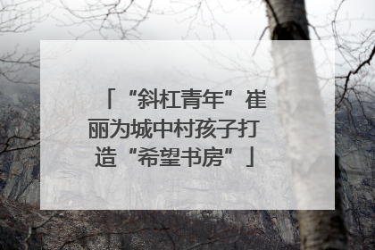 “斜杠青年”崔丽为城中村孩子打造“希望书房”