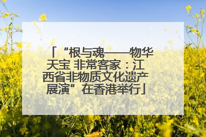 “根与魂——物华天宝 非常客家：江西省非物质文化遗产展演”在香港举行