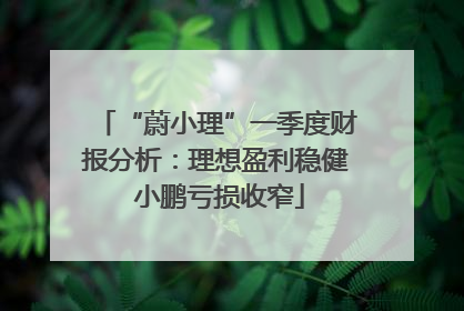 “蔚小理”一季度财报分析：理想盈利稳健 小鹏亏损收窄