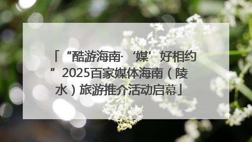 “酷游海南·‘媒’好相约”2025百家媒体海南（陵水）旅游推介活动启幕