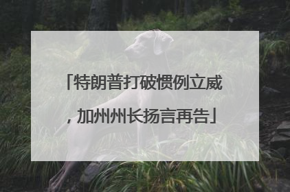 特朗普打破惯例立威，加州州长扬言再告