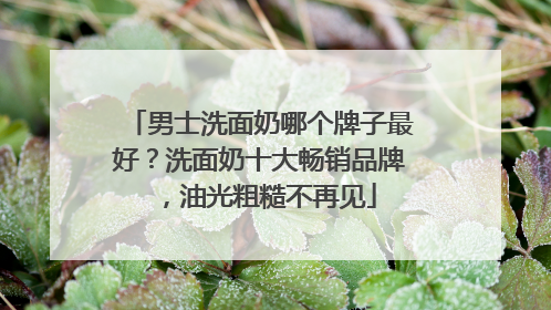 男士洗面奶哪个牌子最好？洗面奶十大畅销品牌，油光粗糙不再见