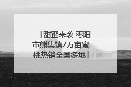 甜蜜来袭 枣阳市熊集镇7万亩蜜桃热销全国多地
