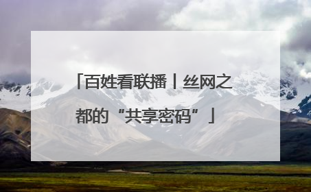 百姓看联播丨丝网之都的“共享密码”