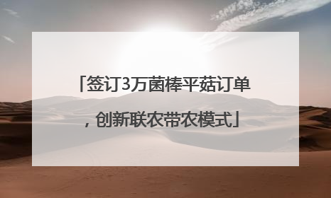 签订3万菌棒平菇订单，创新联农带农模式