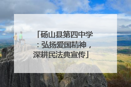 砀山县第四中学：弘扬爱国精神，深耕民法典宣传