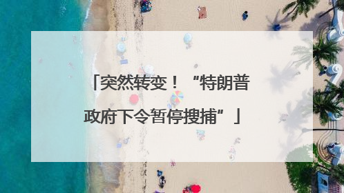突然转变！“特朗普政府下令暂停搜捕”