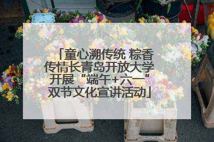 童心溯传统 粽香传情长青岛开放大学开展“端午+六一”双节文化宣讲活动