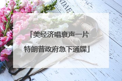 美经济唱衰声一片 特朗普政府急下通牒