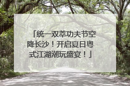 统一双萃功夫节空降长沙！开启夏日粤式江湖潮玩盛宴！