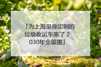 为上海量身定制的垃圾收运车来了 2030年全覆盖