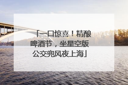 一口惊喜！精酿啤酒节，坐星空版公交兜风夜上海