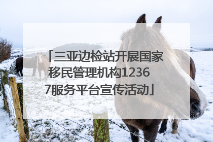 三亚边检站开展国家移民管理机构12367服务平台宣传活动