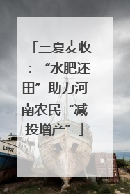 三夏麦收：“水肥还田”助力河南农民“减投增产”