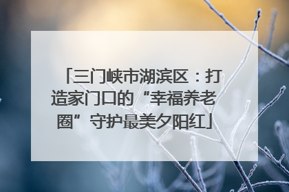 三门峡市湖滨区：打造家门口的“幸福养老圈”守护最美夕阳红