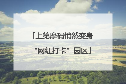 上第摩码悄然变身“网红打卡”园区