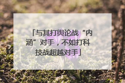 与其打舆论战“内涵”对手，不如打科技战超越对手
