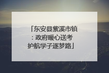 东安县紫溪市镇：政府暖心送考 护航学子逐梦路