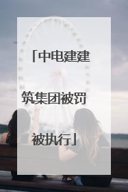 中电建建筑集团被罚被执行