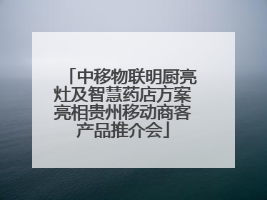 中移物联明厨亮灶及智慧药店方案亮相贵州移动商客产品推介会