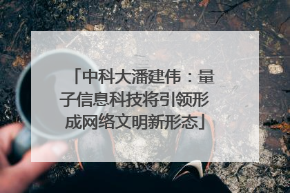 中科大潘建伟：量子信息科技将引领形成网络文明新形态