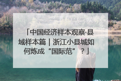 中国经济样本观察·县域样本篇｜浙江小县城如何炼成“国际范”？