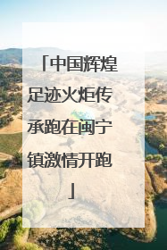 中国辉煌足迹火炬传承跑在闽宁镇激情开跑