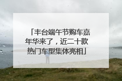 丰台端午节购车嘉年华来了，近二十款热门车型集体亮相