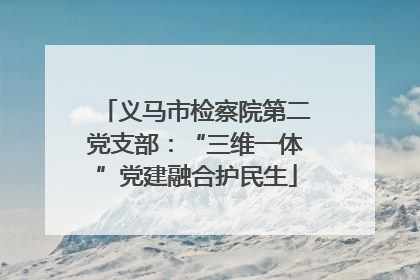 义马市检察院第二党支部：“三维一体”党建融合护民生