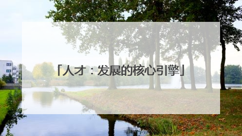 人才：发展的核心引擎
