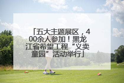 五大主题展区，400余人参加！黑龙江省希望工程“义卖童园”活动举行