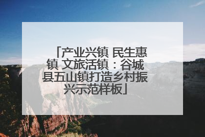 产业兴镇 民生惠镇 文旅活镇：谷城县五山镇打造乡村振兴示范样板