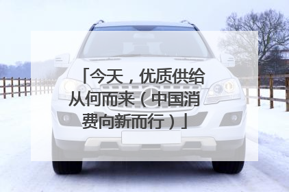 今天，优质供给从何而来（中国消费向新而行）