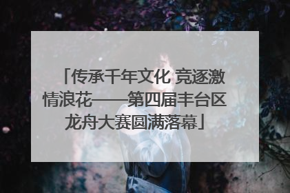 传承千年文化 竞逐激情浪花——第四届丰台区龙舟大赛圆满落幕