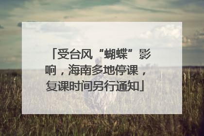 受台风“蝴蝶”影响，海南多地停课，复课时间另行通知