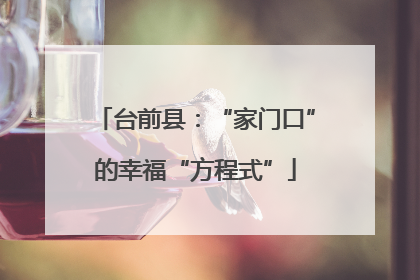 台前县：“家门口”的幸福“方程式”