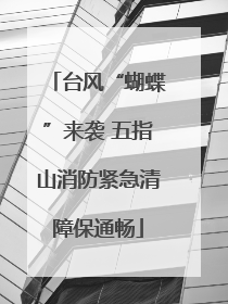 台风“蝴蝶”来袭 五指山消防紧急清障保通畅