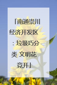 南通崇川经济开发区：垃圾巧分类 文明花竞开