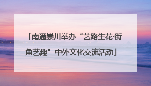 南通崇川举办“艺路生花·街角艺趣”中外文化交流活动