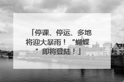 停课、停运、多地将迎大暴雨！“蝴蝶”即将登陆！