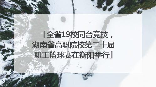 全省19校同台竞技，湖南省高职院校第二十届职工篮球赛在衡阳举行