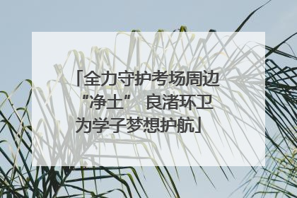 全力守护考场周边“净土” 良渚环卫为学子梦想护航