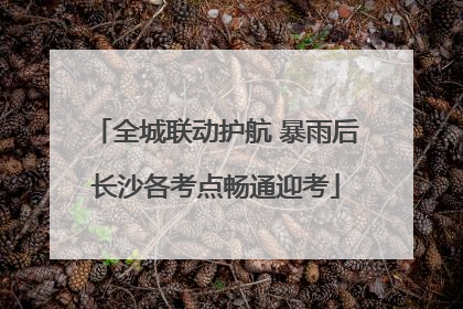 全城联动护航 暴雨后长沙各考点畅通迎考