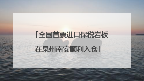 全国首票进口保税岩板在泉州南安顺利入仓