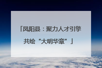 凤阳县：聚力人才引擎 共绘“大明华章”