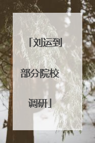 刘运到部分院校调研
