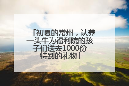 初夏的常州，认养一头牛为福利院的孩子们送去1000份特别的礼物
