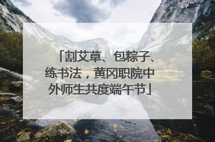 割艾草、包粽子、练书法，黄冈职院中外师生共度端午节